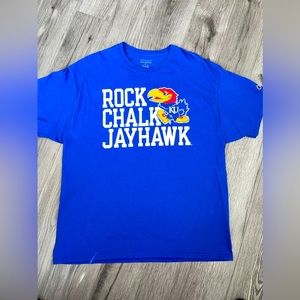 Kansas University Rick Chalk Jayhawk Men’s Size XL Tshirt‎